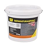Reparaturasphalt 15kg | Kaltasphalt gebrauchsfertig | Asphalt zum Verfüllen von...