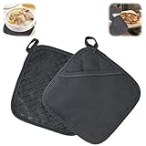 Topflappen Baumwolle, 2 Stücke Topflappen, 17x17 cm Hitzebestaendig Topflappen,...