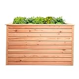 Mega Holz Hochbeet Rhombus L Lärche Holz für Außen Naturbelassen Kräuterbeet...