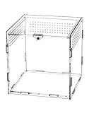 QWORK® Reptil Fütterungsbox aus Acryl, Feeding Box, 15×15×15cm für...