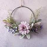 LOMOHOO Türkranz Kranz Deko Künstliche Blumen Kranz Girlande Willkommen...