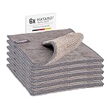 NATARO® 6 Stück Spülix Duo Premium Spültücher waschbar – Microfaser Spüllappen...