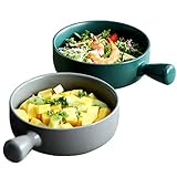 Bootoow Suppentasse Keramik 660ml Suppenschalen mit Henkel Schüssel Suppentopf Geeignet...