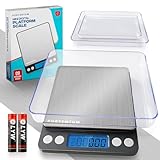 PORTENTUM Küchenwaage Digitale Profi (Hochpräzise 0.01g-500g)- Feinwaage mit...