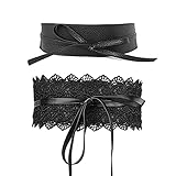 Jurxy 2 PCS Damen Spitze Breite Gürtel Leder Bowknot Taille Band Kleid...
