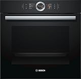 Bosch HSG636BB1 Serie 8 Einbau-Dampfbackofen, Schwarz, 60 x 60 cm, 1 L Wassertank,...