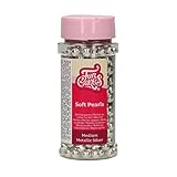 FunCakes Weiche Perlen Mittel Metallic Silber: Kuchenstreusel, guter Geschmack,...