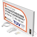 TermoPlaza Infrarotheizung mit Thermostat 750 W bis 20m² | Infrarot Wandheizung...