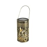 FULIN Retro Solar Laterne Licht Draussen Garten Wasserdicht Kronleuchter Hohle...