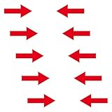 10 Aufkleber Tattoo Pfeil 5cm rot breit Deko Folie Klebefolie Fluss Lauf Richtung...