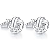 HONEY BEAR Herren Manschettenknöpfe Hochzeit Lieben Knoten Cufflinks (Shinny...