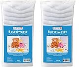 GLOREX 6 2523 05 - Bastelwatte, 250 g, weiß, 100% Polyester, waschbar und hygienisch,...