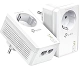TP-Link Powerline Adapter Set TL-PA7027P KIT(mit Steckdose, 2x Gigabit-Port, Plug&Play,...