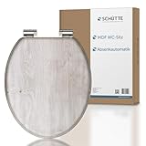 SCHÜTTE WC-Sitz LIGHTWOOD mit Absenkautomatik aus Holz, hochwertiger Toilettendeckel mit...
