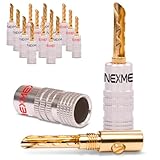 16x Hohl Bananenstecker High End Banana 24K vergoldet Stecker Tube Kabel