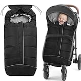 Fußsack Buggy,Fußsack Kinderwagen Winter mit Reißverschluss und Kapuze,Wasserdichter...