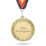 andSmile Medaille mit Gravur - mit Wunschtext - Orden aus hochwertigem Metall -...