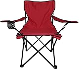 J&V TEXTILES Großer faltbarer Camping-Strandkorb mit gepolstertem Armpolster, Tragetasche...