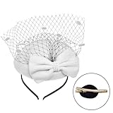 Fascinator für Damen, Schleife, mit Stirnbändern und Clip, für Hochzeit, Party,...