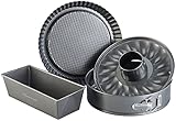 Rosenstein & Söhne Brotbackform: 5-teiliges antihaftbeschichtetes Backformen-Set mit 3...