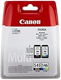 Canon PG-545 CL-546 BLISTER Vorteilspack 2 Tintenpatronen (Schwarz Farbe)...