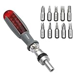 Ratschen-Schraubendreher, 10 Schraubendreher-Bits, Kreuzschlitz, Torx, Sicherheit,...
