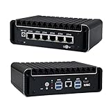 SJRC Fanless Mini PC Core i5-1135G7, 6x2.5GbE LAN Barebone Firewall Hardware OPNsense,...