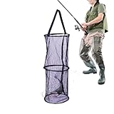 Yaztauho Fischfangnetz - Tragbarer Robuster Eimer - Klappbarer Setzkescher | Für Camping...