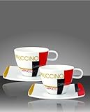 2er Set Cappuccinotassen mit Untertasse im Geschenkkarton von Art Café