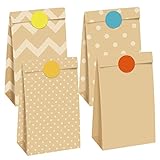 SPRIME Papiertüten Braun Klein Geschenktüten Kindergeburtstag 40 Stück...