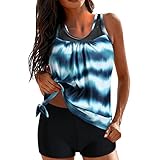 Oversize Tankini Damen Mit Shorts Zweiteiliger Badeanzug Damen Badeanzug Damen Sport...