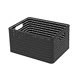 Rotho Country Aufbewahrungskiste 18l in Rattan-Optik, Kunststoff (PP recycelt) BPA-frei,...