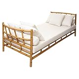 Atmosphera - Bett Bali aus Rattan 220x90 cm - Kastanienbraun