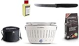 LotusGrill Starter-Set Classic 1x Grill USB-Anschluß, 1x Buchenholzkohle 1kg, 1x...