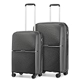 British traveller Hartschale Koffer Trolley PP Handgepäck Reisekoffer 24'+28' mit 4...