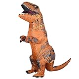 Aufblasbares T-REX Kostüm Erwachsene Dinosaurier Kostüme Jumpsuit Air Blow Up Halloween...
