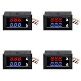 ARCELI 4 Stück 0,28' LED Voltmeter Amperemeter, DC 0-100V 10A Voltmeter...