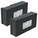 EXTENSILO 2X Akku Ersatz für Zucchetti 075Z61700A, 075Z01300A für Rasenmäher (3400mAh...