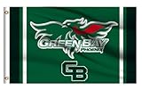 Green Bay Phoenix-Flagge für den Außenbereich, 7,6 x 12,7 cm, doppelseitig