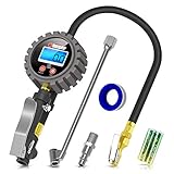 Oasser Digitaler Reifendruckmesser Reifenfüller 255 PSI Reifendruckmesser...