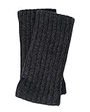 FosterNatur, Merino Armwärmer/Pulswärmer, 100% Wolle (Anthrazit)