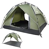 Yorbay 2 in 1 Pop Up Camping Zelte für 2-3 Personen, doppelwandig Wasserdicht...