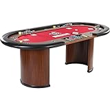 GAMES PLANET Pokertisch „Royal Flush“, 213 x 106 x75 cm, Farbwahl, Gewicht 58kg, 9...