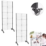 2er-Pack Gitterwand, Schwarzes Display Wandgitter Paneel | Platzsparendes...