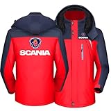 Herren Winterjacke Für Scania, Skijacke Dicker Funktionsjacke Herren Fleece Lined...