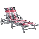 HANJIEFACAI liegestuhl klappbar,gartenliege klappbar,klappliege,Sonnenliege mit Auflage...