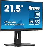 iiyama Prolite XUB2293HSU-B6 54,5cm 21,5' IPS LED-Monitor Full-HD 100Hz HDMI DP USB2.0...