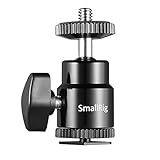 SMALLRIG Mini Stativkopf Kugelkopf mit 1/4 Blitzschuhadapter, 360° Drehbar Ball...