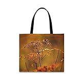 FANTAZIO Lupinz Damen-Handtasche aus Segeltuch, Motiv: Kirschblüten, lässige...