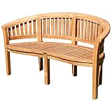 ASS Teak XXXL Bananenbank Gartenbank Parkbank Sitzbank 3-Sitzer Bank...